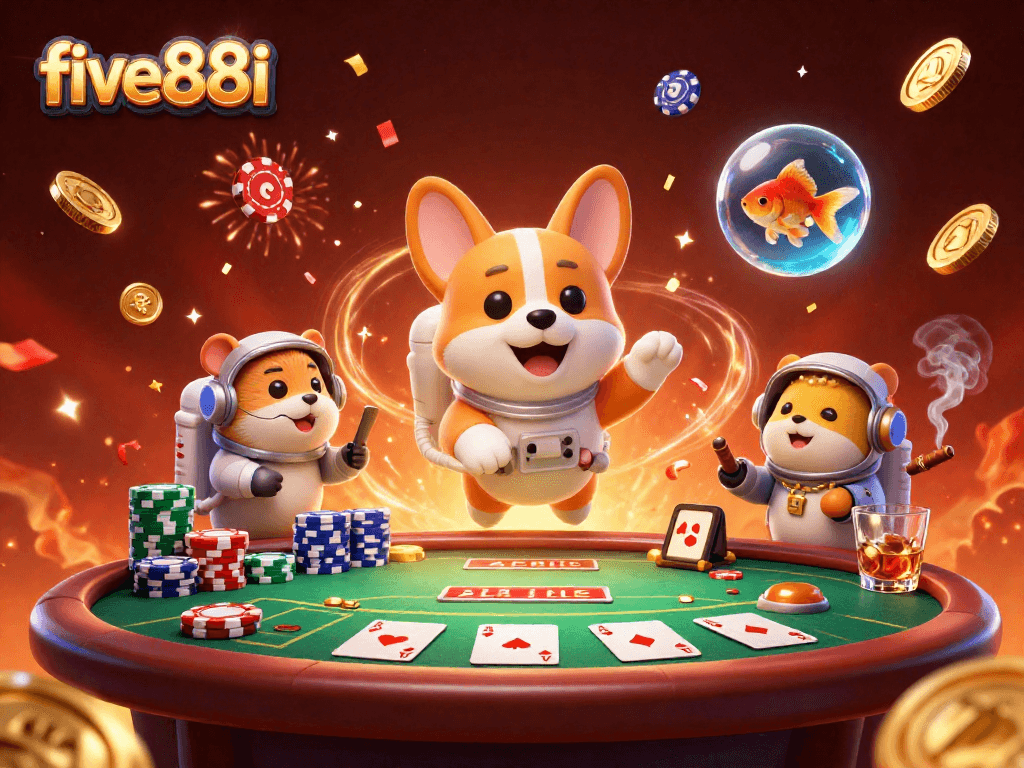 Engage in thrilling gameplay with five88i at this animated space station casino