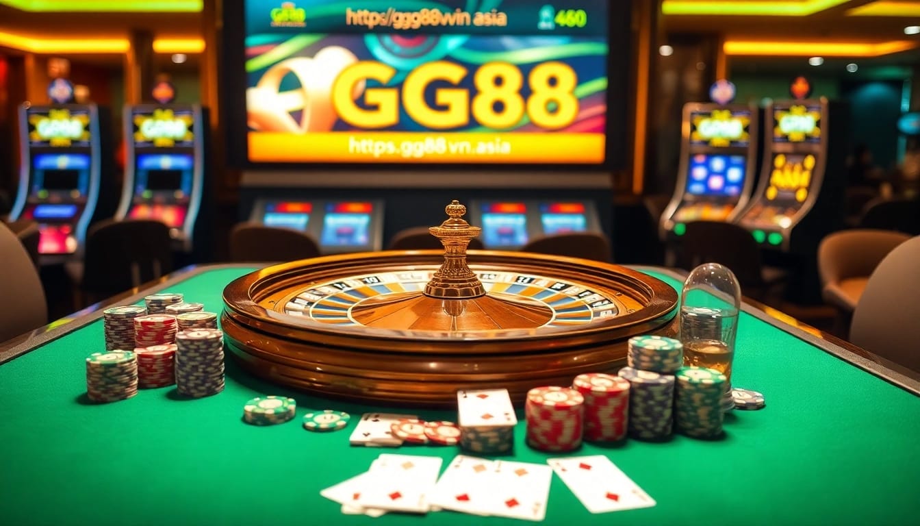 Experience thrilling gaming at https://gg88vn.asia with a vibrant casino scene including roulette and poker.