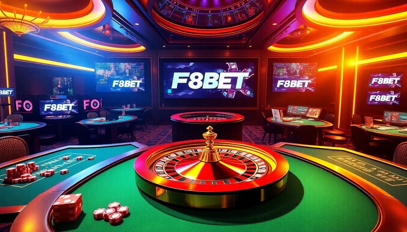 Experience the excitement of F8BET with vibrant casino gameplay and engaging online interfaces.
