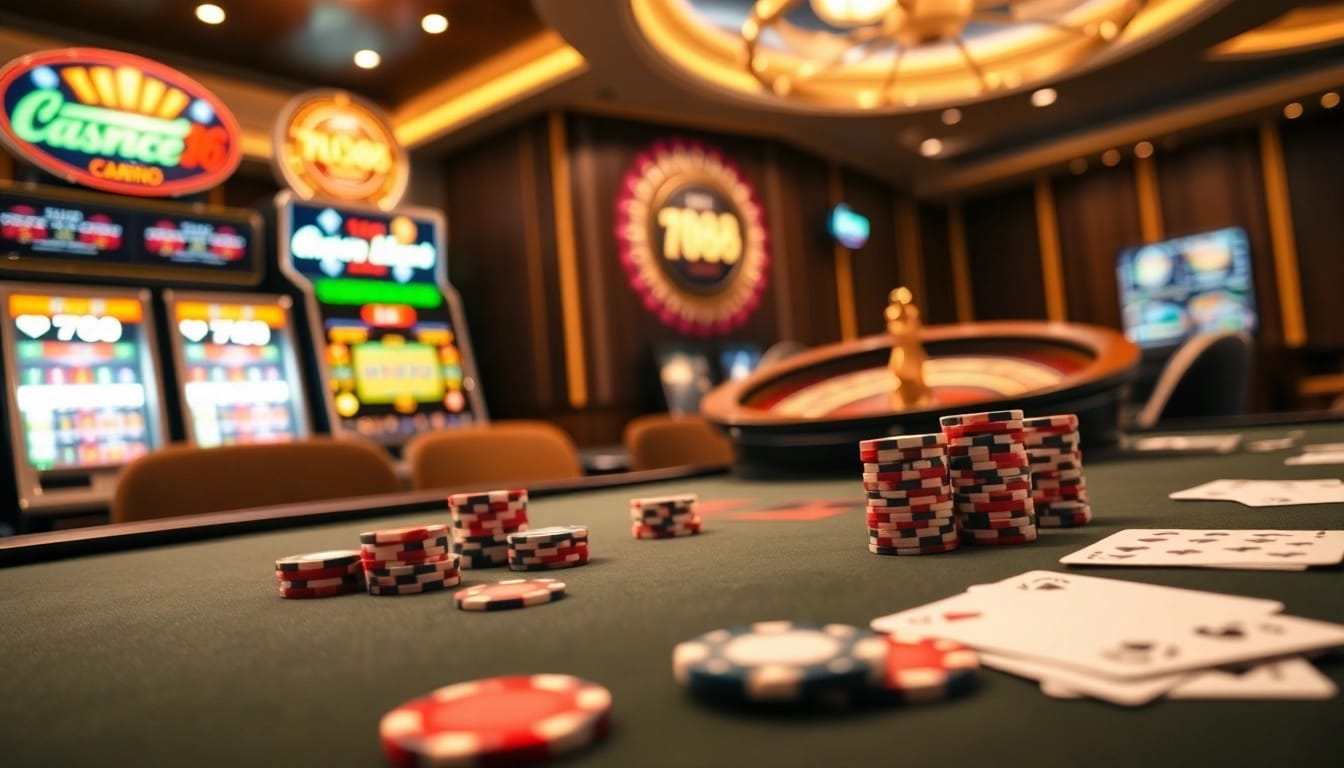 Experience the thrill at ku88 casino with a luxurious gaming table and vibrant atmosphere.