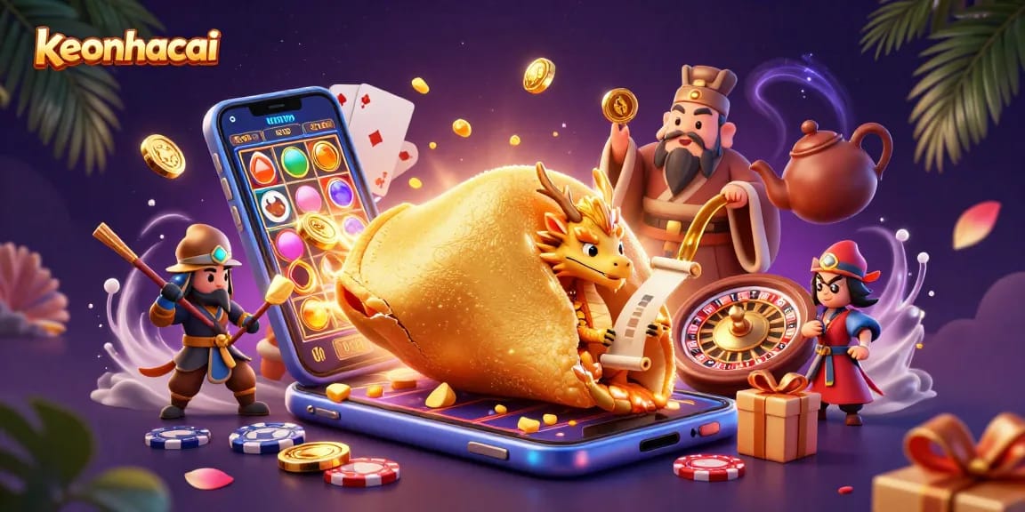 Engage with keonhacai's vibrant casino world featuring fortune themes and dynamic gaming elements.