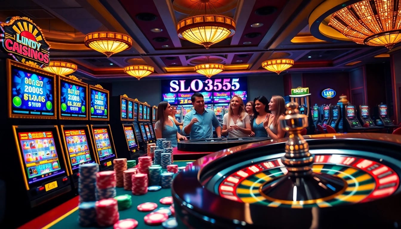Players engaging in thrilling action at SLOT365's vibrant casino tables.