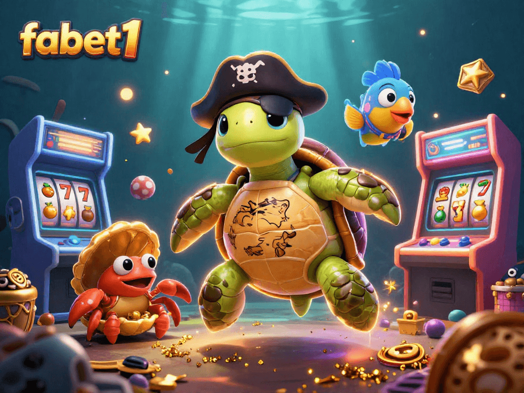 Experience fabet1 with vibrant, underwater themed casino adventure featuring a pirate turtle and treasures