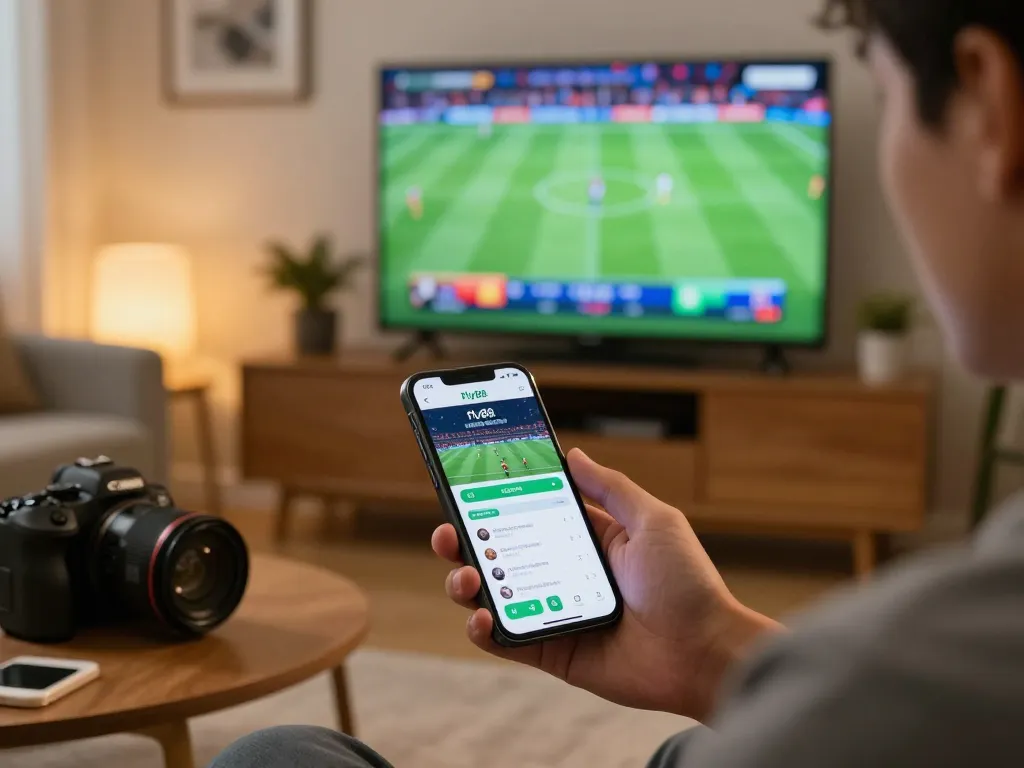 Engaging in real-time betting on fly88 app during a live sports event, showcasing dynamic gameplay