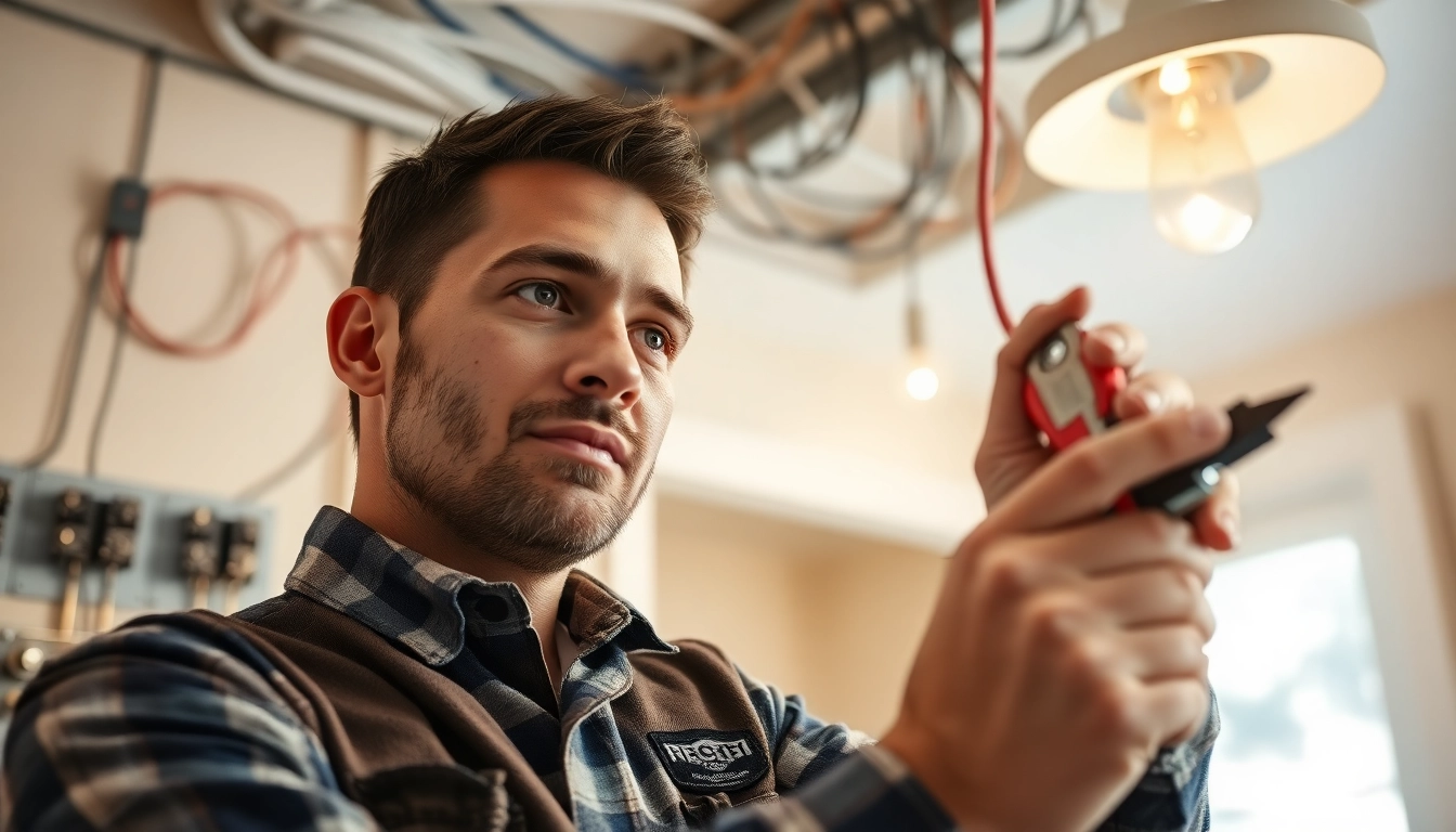 Electrician Vancouver working on electrical systems in a residential setting.