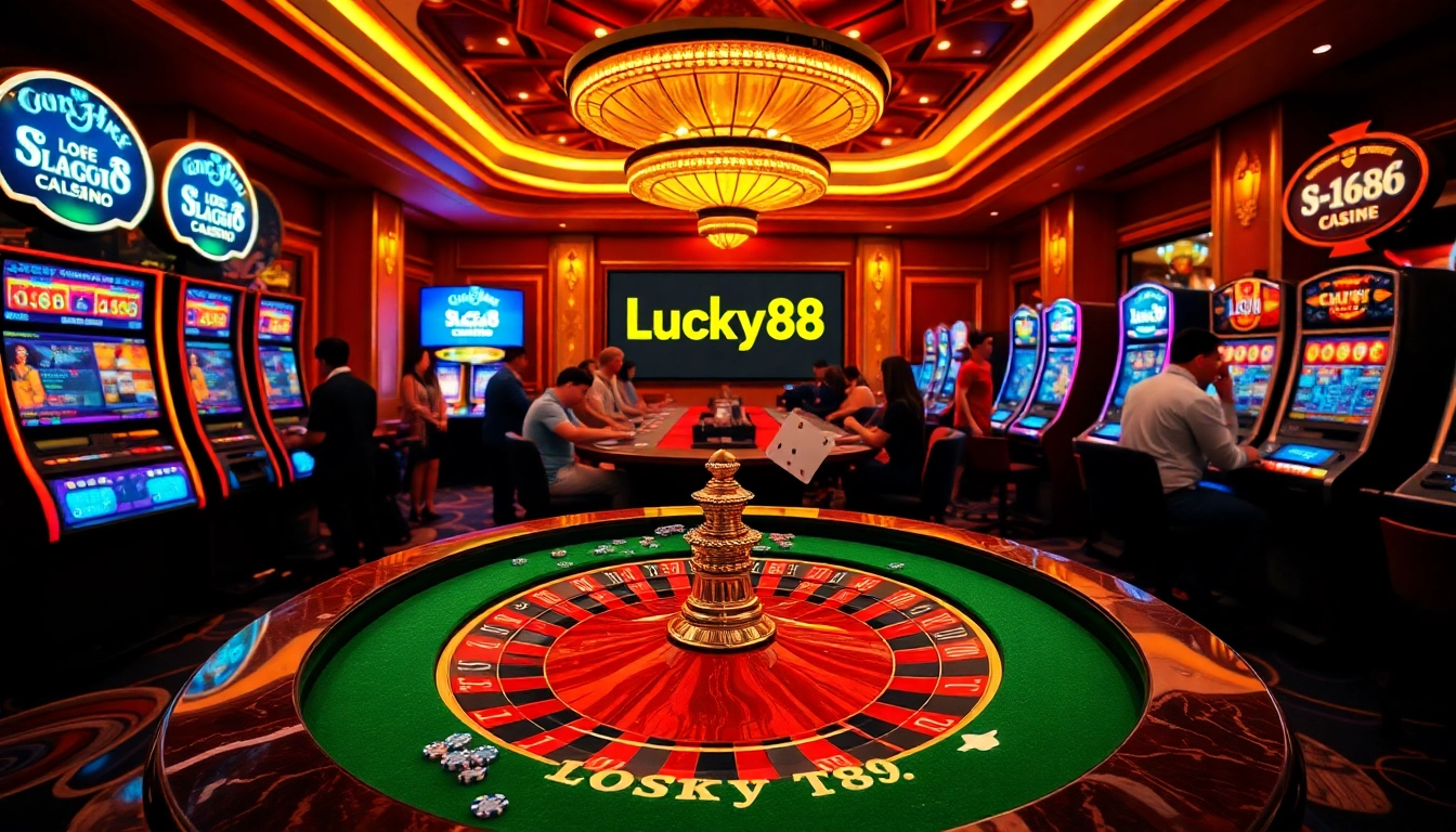 Login Lucky88 brings excitement to your gaming experience with vibrant casino tables and slot machines.