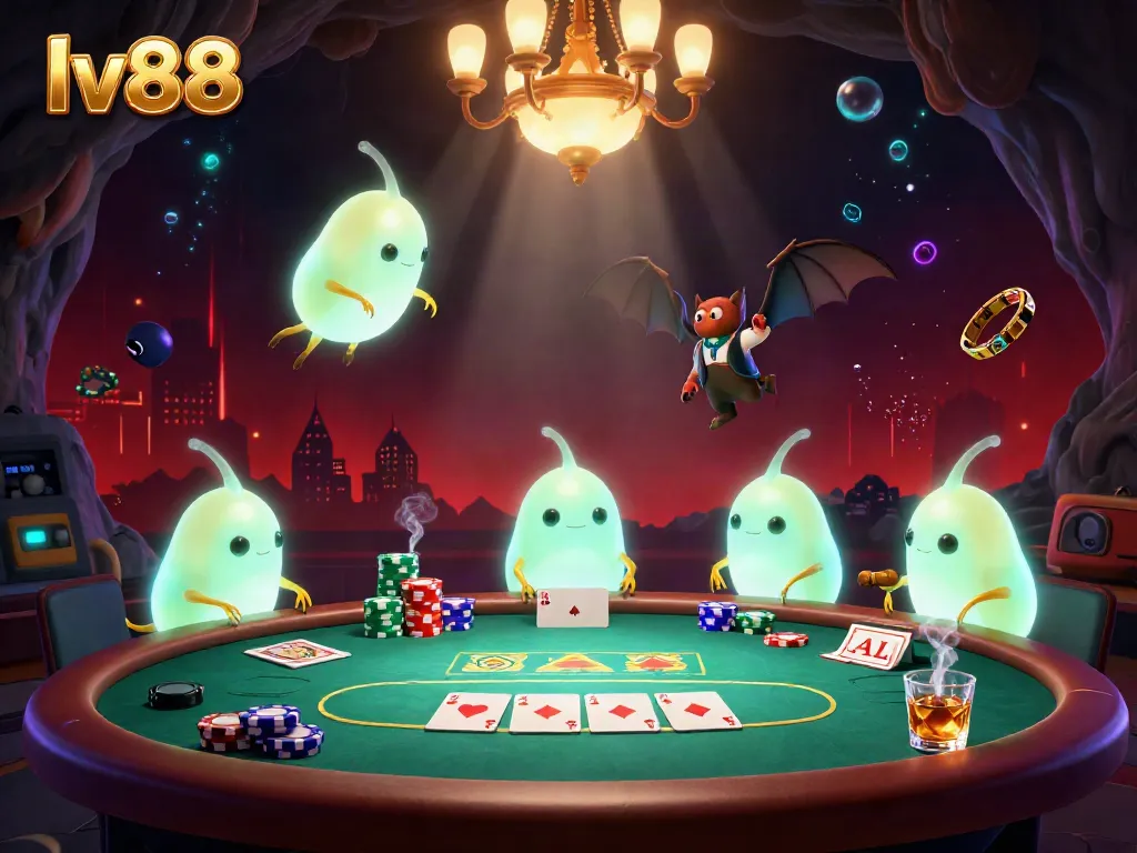 Experience electrifying gameplay at lv88 with glowing glowworms lighting a vibrant cave casino.