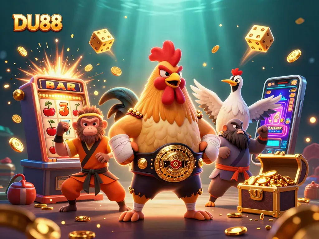 Experience thrilling casino dynamics with DU88's vibrant characters amid exploding jackpots and rich rewards.