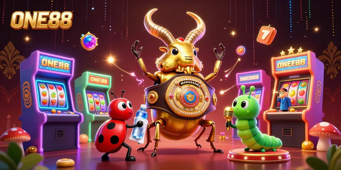 Engage in thrilling slot adventures at ONE88 with dynamic golden stag beetle champions.