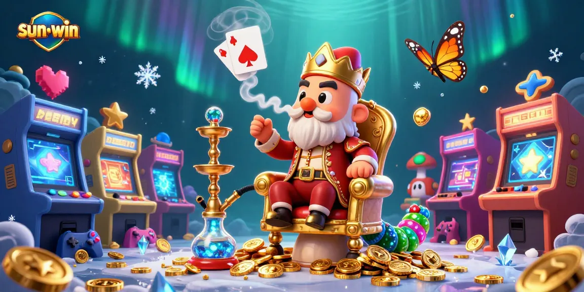 Experience the sun-win gameplay with a vibrant casino scene featuring unique characters and dynamic gaming elements.