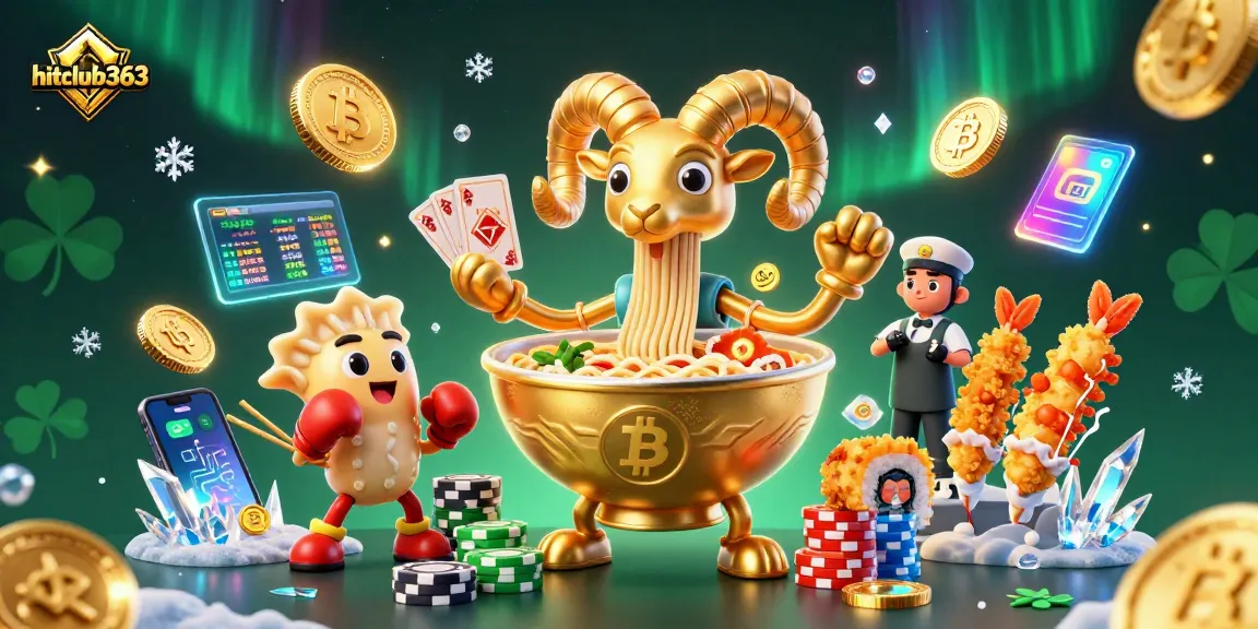 Hitclub363 features engaging carnival-themed characters celebrating in a vibrant casino scene.
